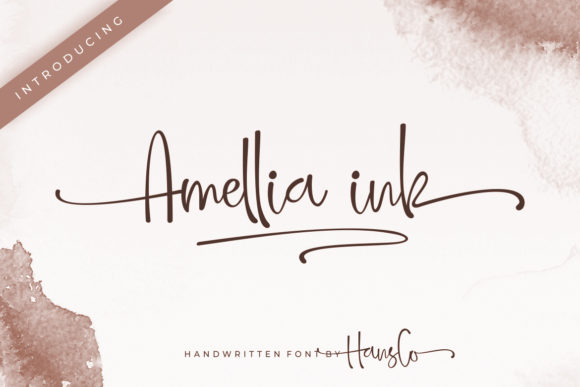 Amellia Ink Font for Elegant Editorial Design