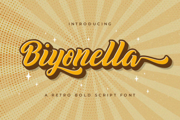 Biyonella Font: Bold Retro Script for Campaign Branding
