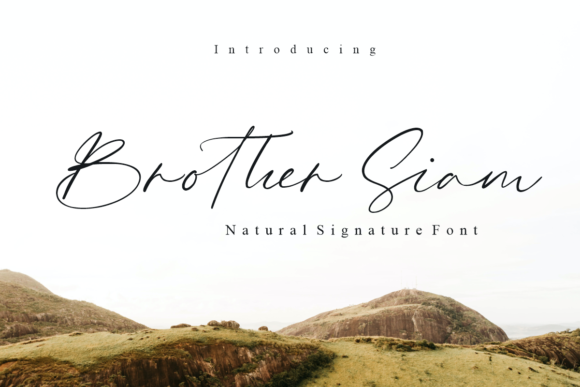 Brother Siam Font: Romantic Script for Handmade Crafts