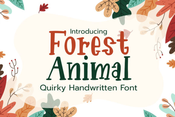 Forest Animal Font: Cute Handwritten Type for Kids' Crafts