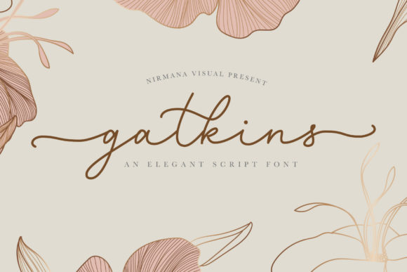 Gatkins Font: Romantic Script for Handmade Products