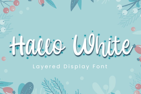 Hallo White Font: Festive Script for Holiday Crafts