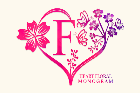 Heart Floral Monogram Font Review for Elegant Branding