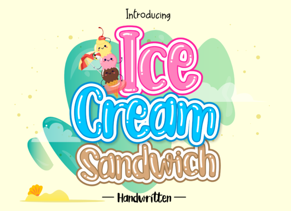 Ice Cream Sandwich Font for Playful Campaign Design