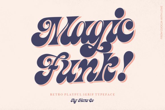 Magic Funk Font: Retro Serif Style for Bold Web Design
