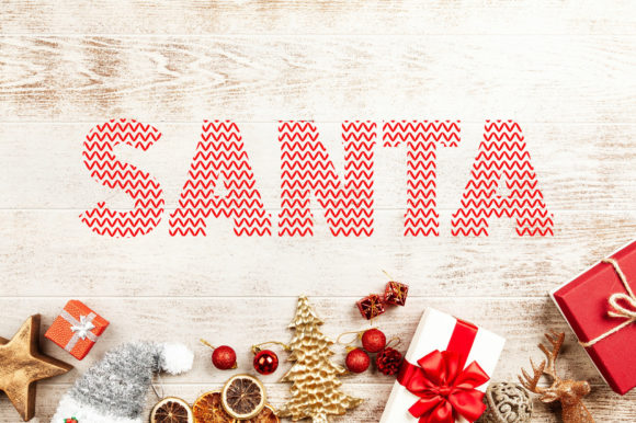 Santa Ugly Sweater Font for Festive Holiday Crafts